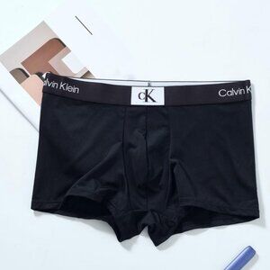 Calvin Klein Small Square Logo Mens Low Rise Trunks Black